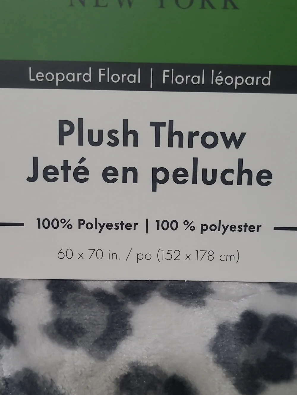 Kate Spade Leopard Floral Plush Throw